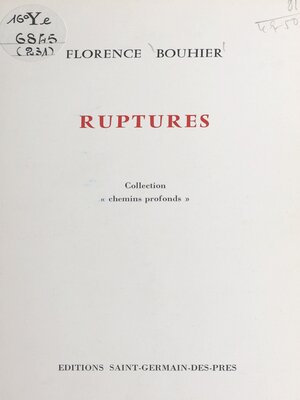 cover image of Ruptures